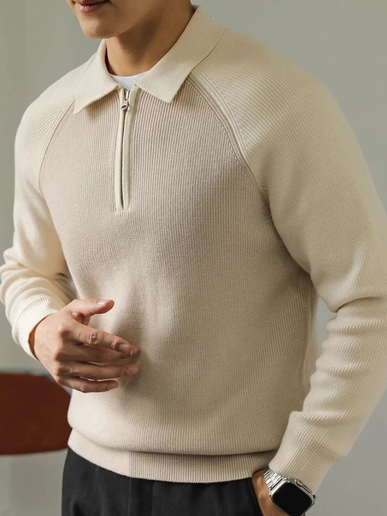 Raglan Quarter Zip Sweater - Casa  Laro CASA LARO