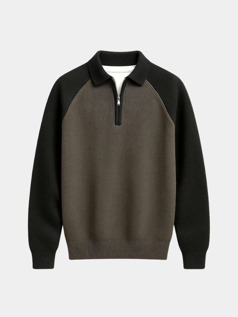 Raglan Quarter Zip Sweater - Casa  Laro CASA LARO