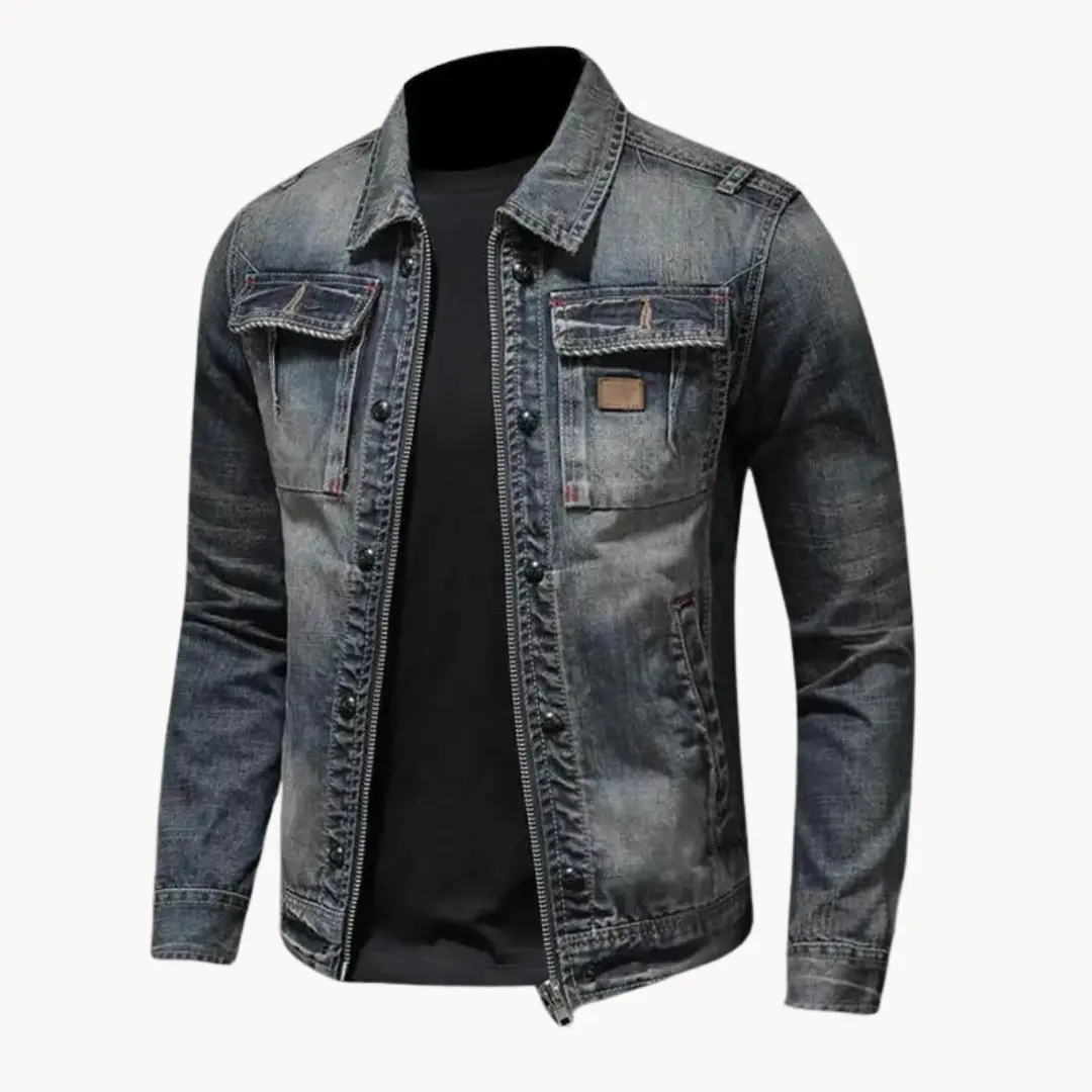Redwood Washed Denim Trucker - Jacket CASA LARO