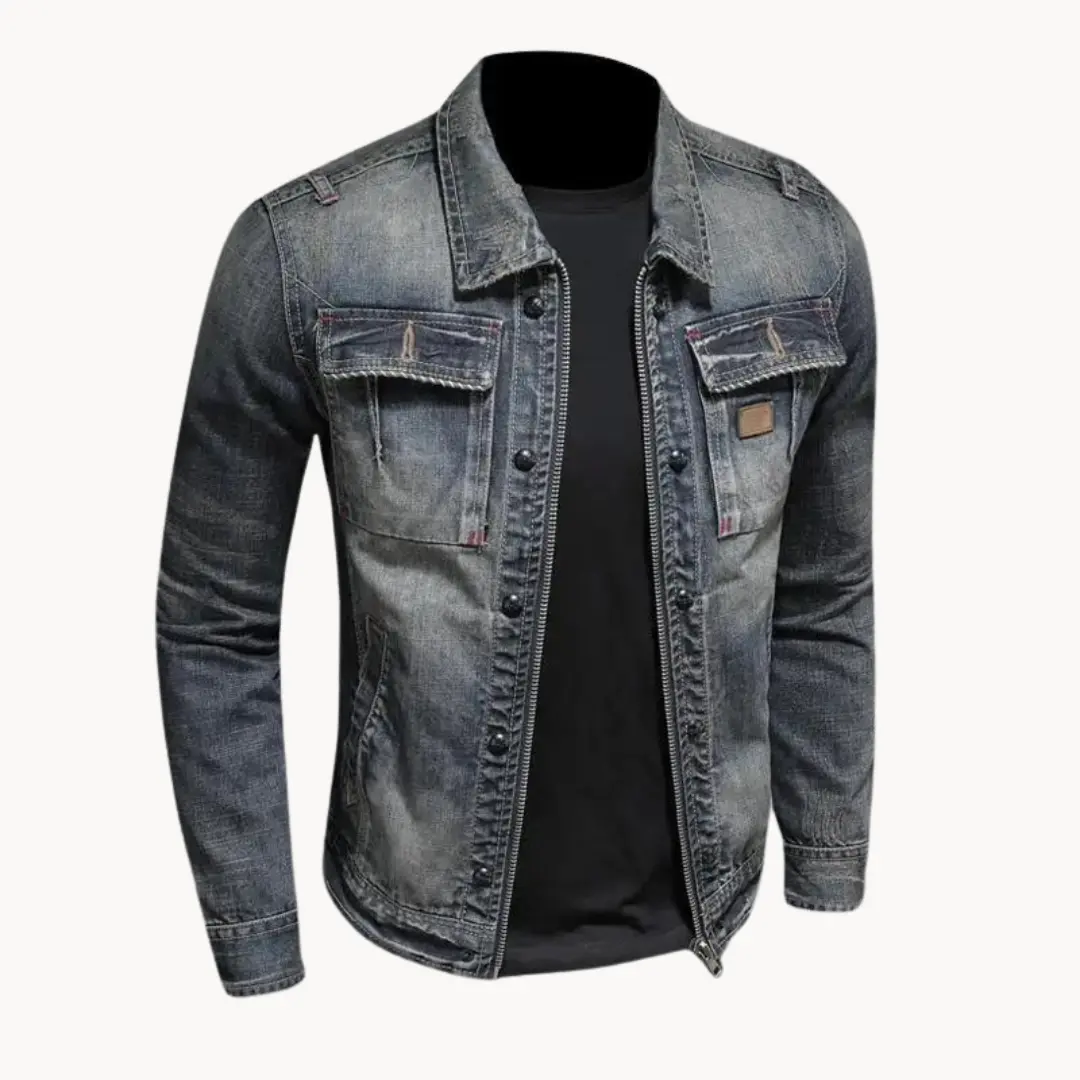 Redwood Washed Denim Trucker - Jacket CASA LARO