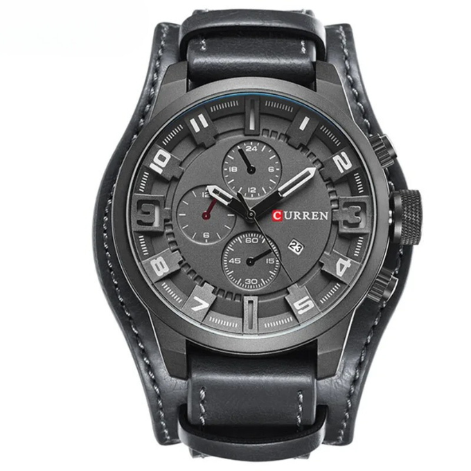 Revincio - Stainless Steel Black Dial Chronograph Watch CASA LARO MEN
