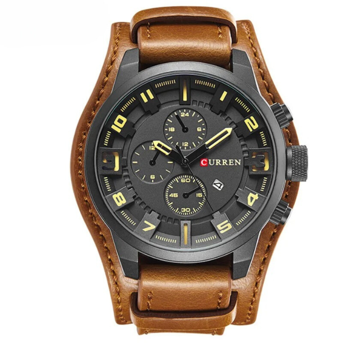 Revincio - Stainless Steel Black Dial Chronograph Watch CASA LARO MEN