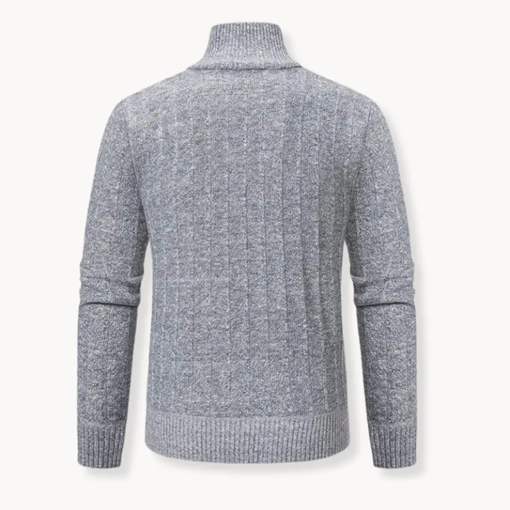 Ribbed Knit Quarter-Zip - Sweater CASA LARO