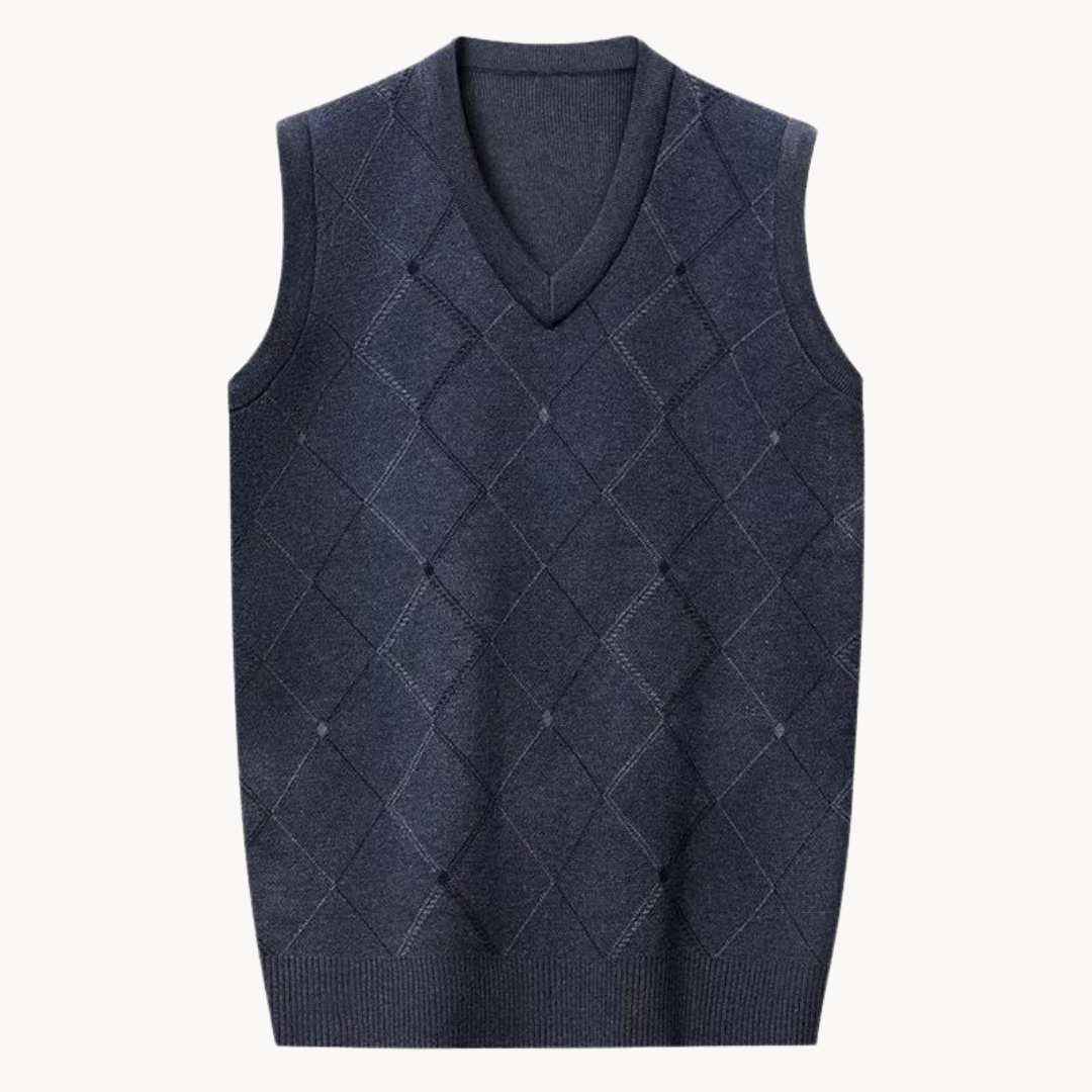 Ribbed Knit Vest - Sweater CASA LARO MEN
