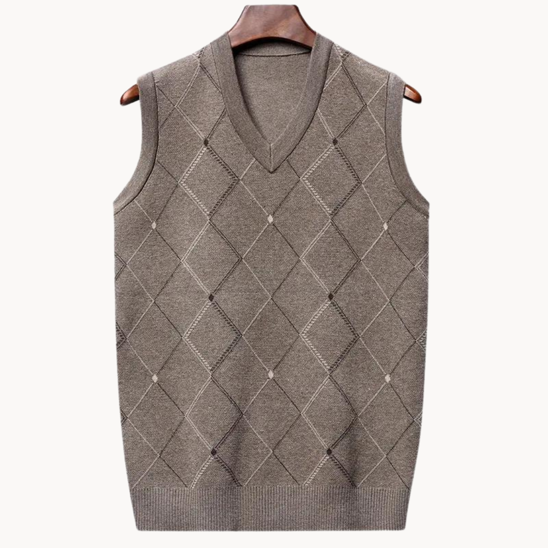 Ribbed Knit Vest - Sweater CASA LARO MEN