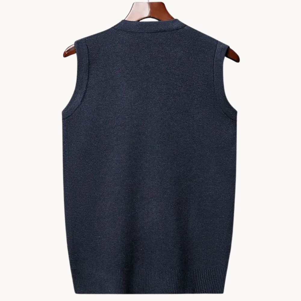 Ribbed Knit Vest - Sweater CASA LARO MEN