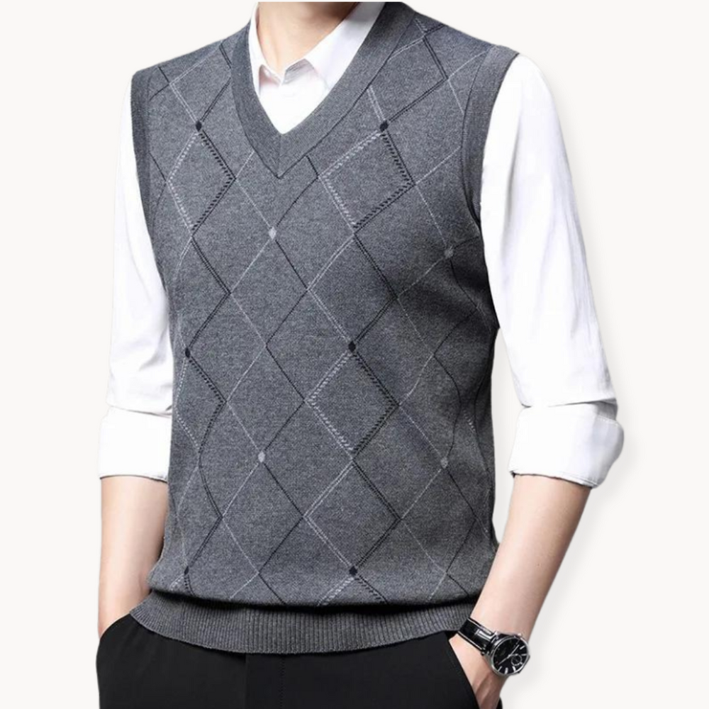 Ribbed Knit Vest - Sweater CASA LARO MEN