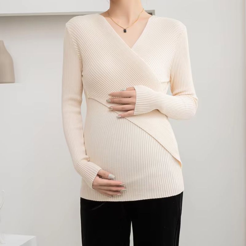 Ribbed Maternity Pullover - Sweater CASA LARO
