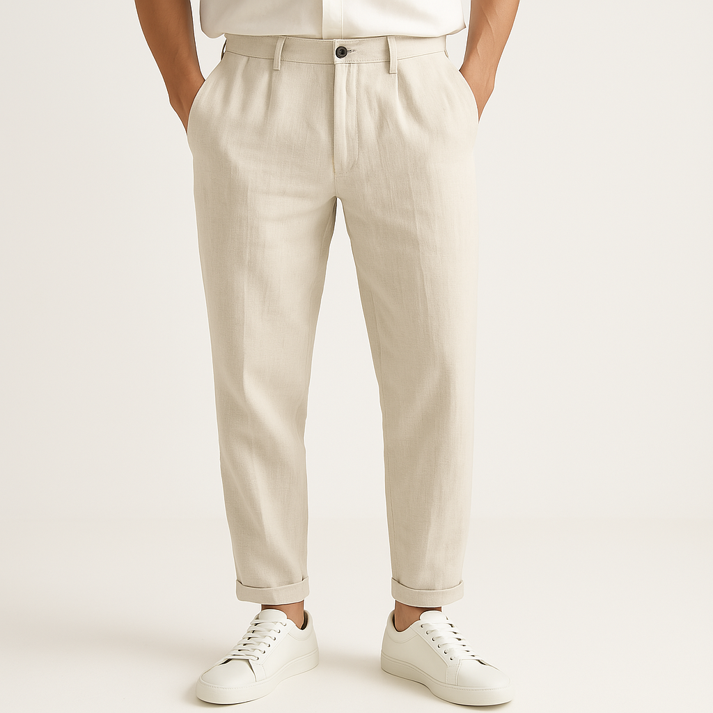 Riviera Linen Straight-Cut - Pants CASA LARO