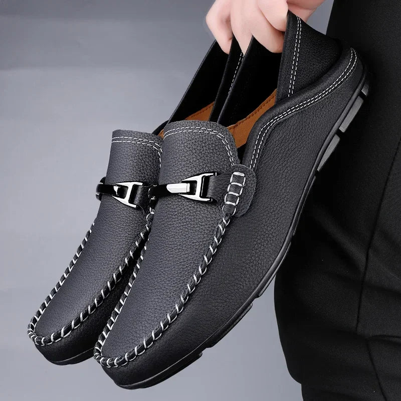 Leather Slip-On - Loafers