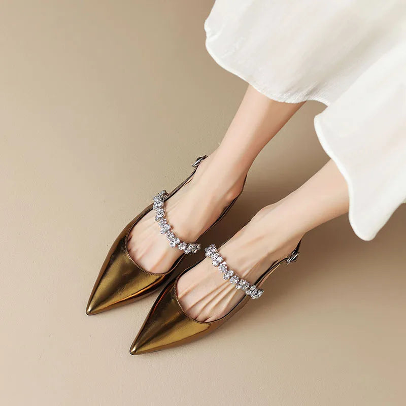 Aurora Rhinestone - Kitten Heels