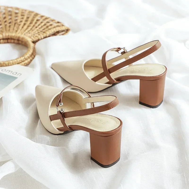 Amira Leather Pointed Toe - Heels