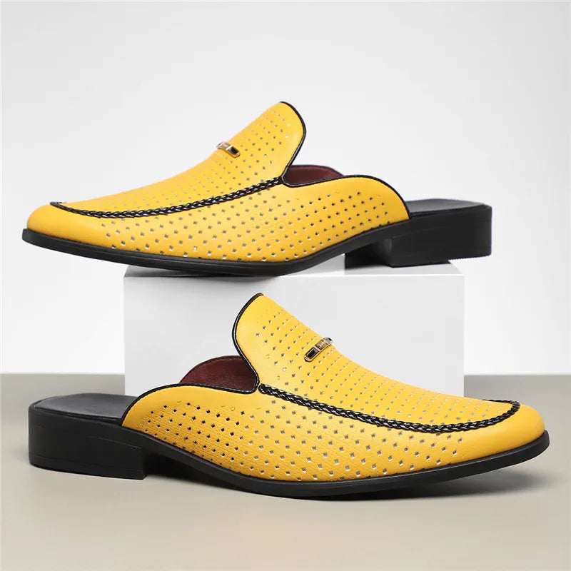 Genuine Leather Slip-On - Mules
