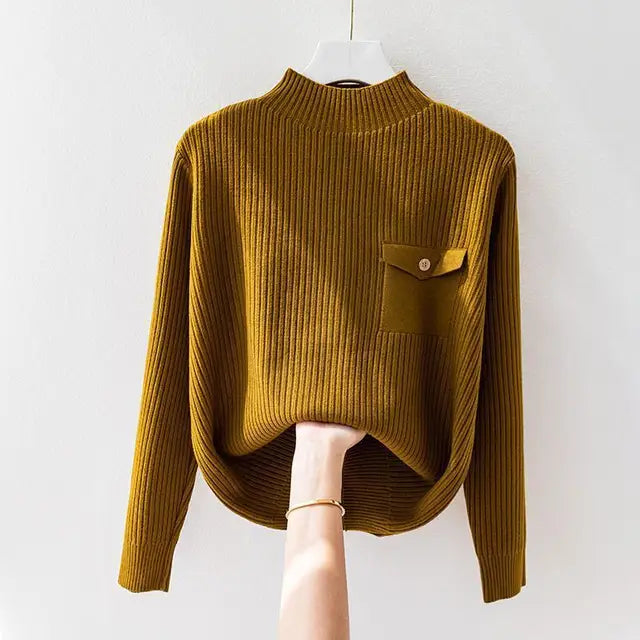 Clara Ribbed Crewneck - Sweater