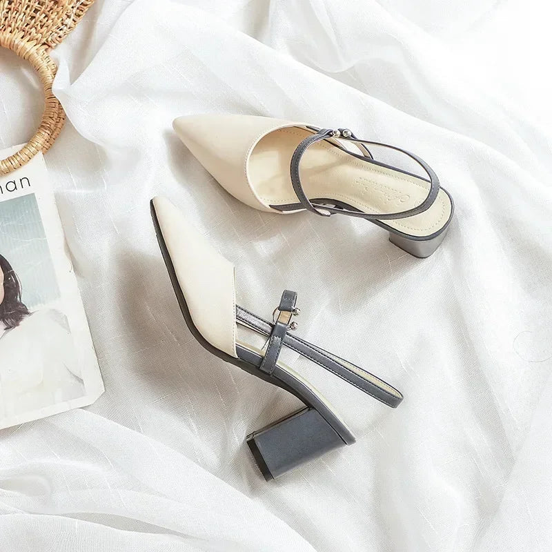 Amira Leather Pointed Toe - Heels