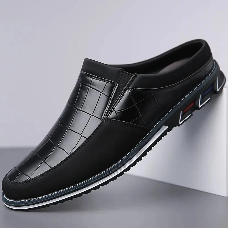 Cavari Leather Slip-On - Mules