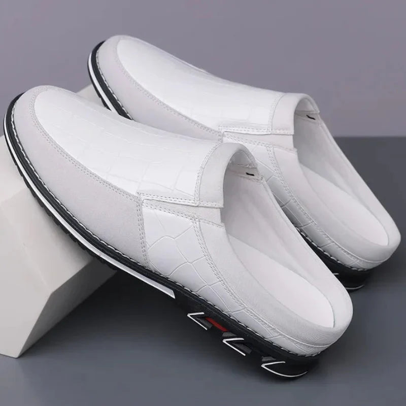Cavari Leather Slip-On - Mules