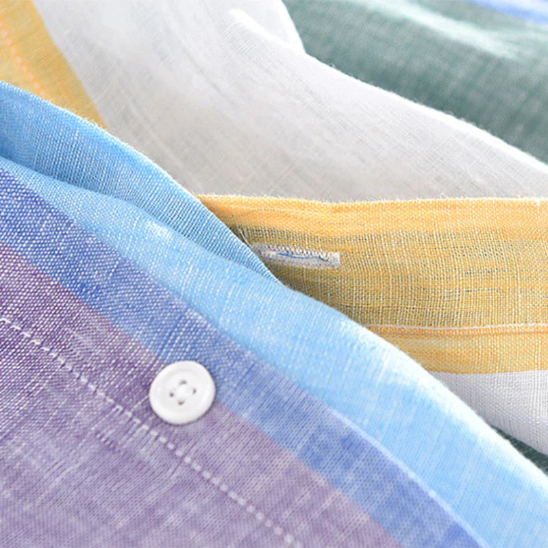 Seascape Stripe Linen Button-Down - Shirt