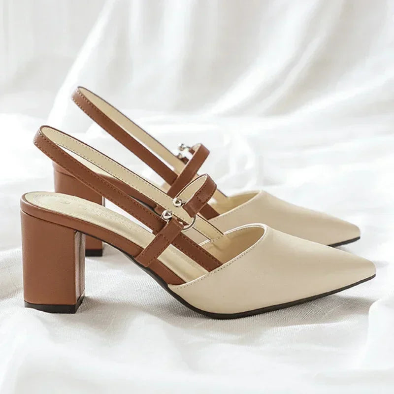 Amira Leather Pointed Toe - Heels