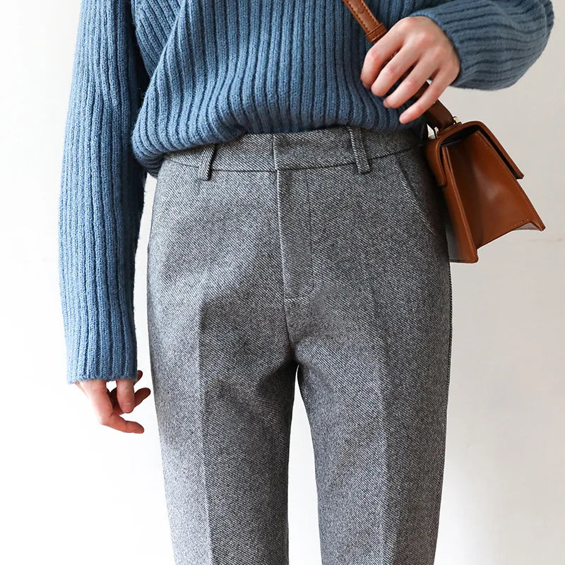 Tailored Wool Straight Leg - Trouser
