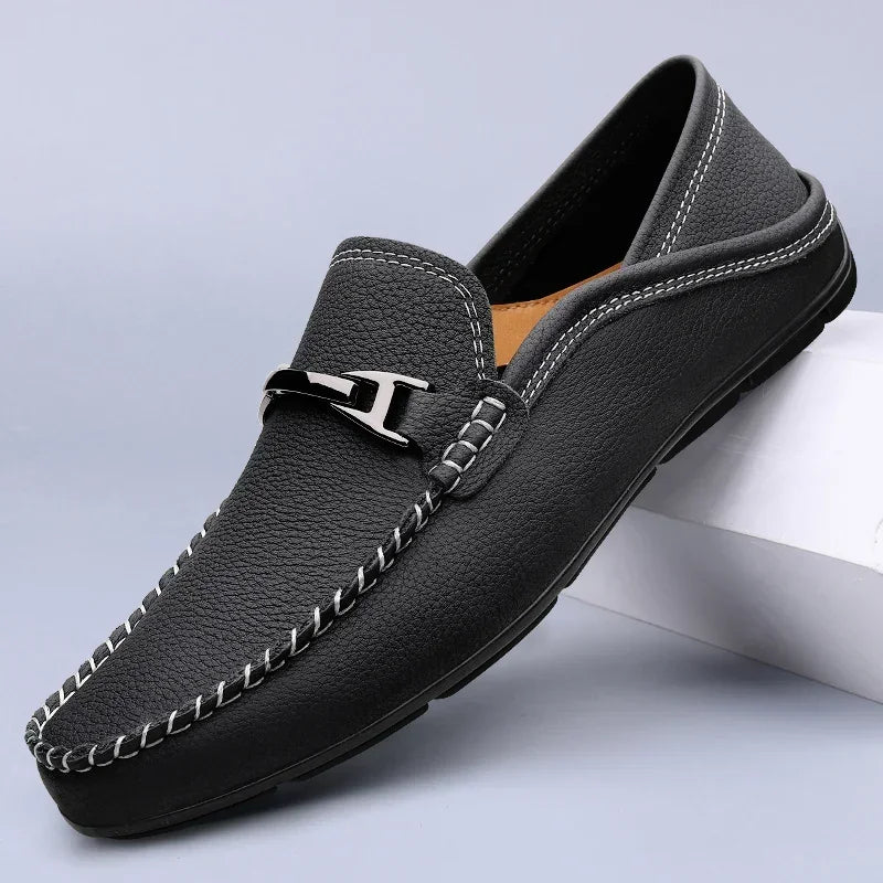 Leather Slip-On - Loafers