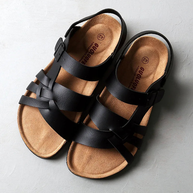 Genuine Leather Strappy - Sandals