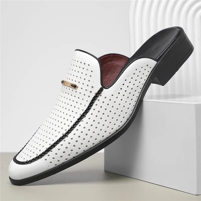 Genuine Leather Slip-On - Mules