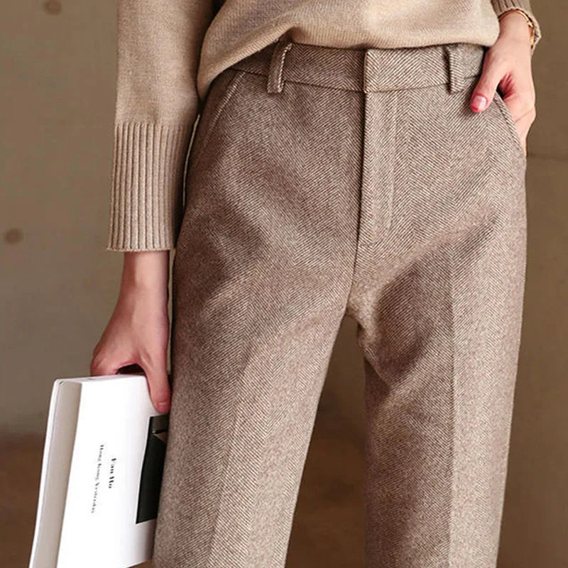 Tailored Wool Straight Leg - Trouser