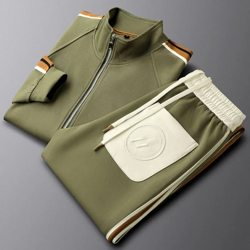 Zenith Premium Slim-Fit Zip Jacket & Joggers - Tracksuit Set