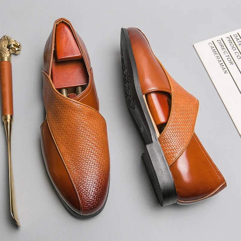 Genuine Leather Slip-On - Loafers