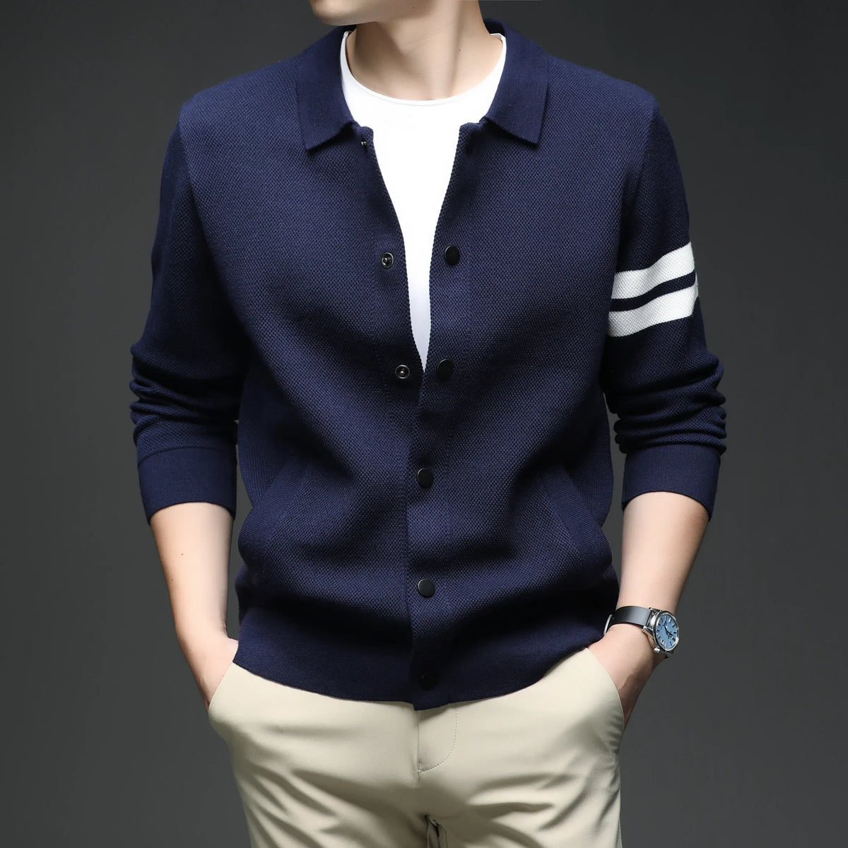 Vienna Striped Knit - Cardigan