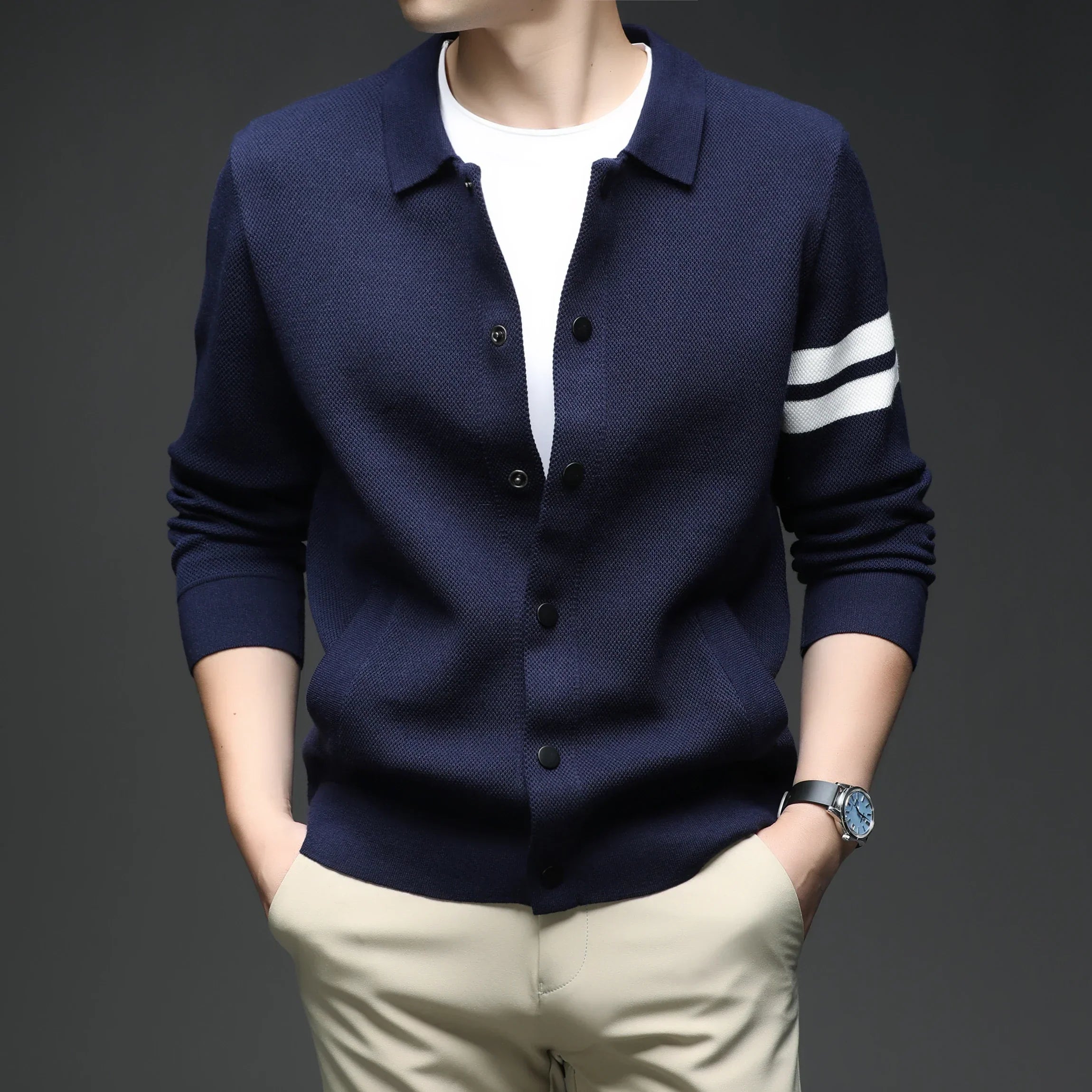 Vienna Striped Knit - Cardigan