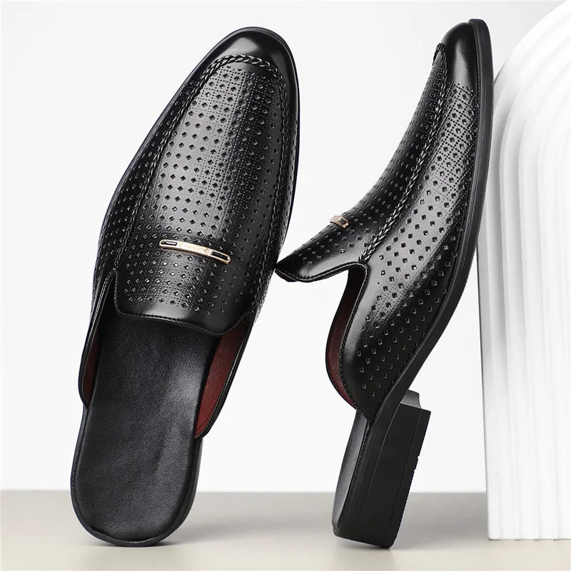 Genuine Leather Slip-On - Mules
