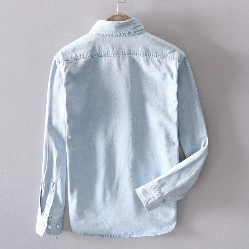 Indigo Denim Button-Down - Shirt