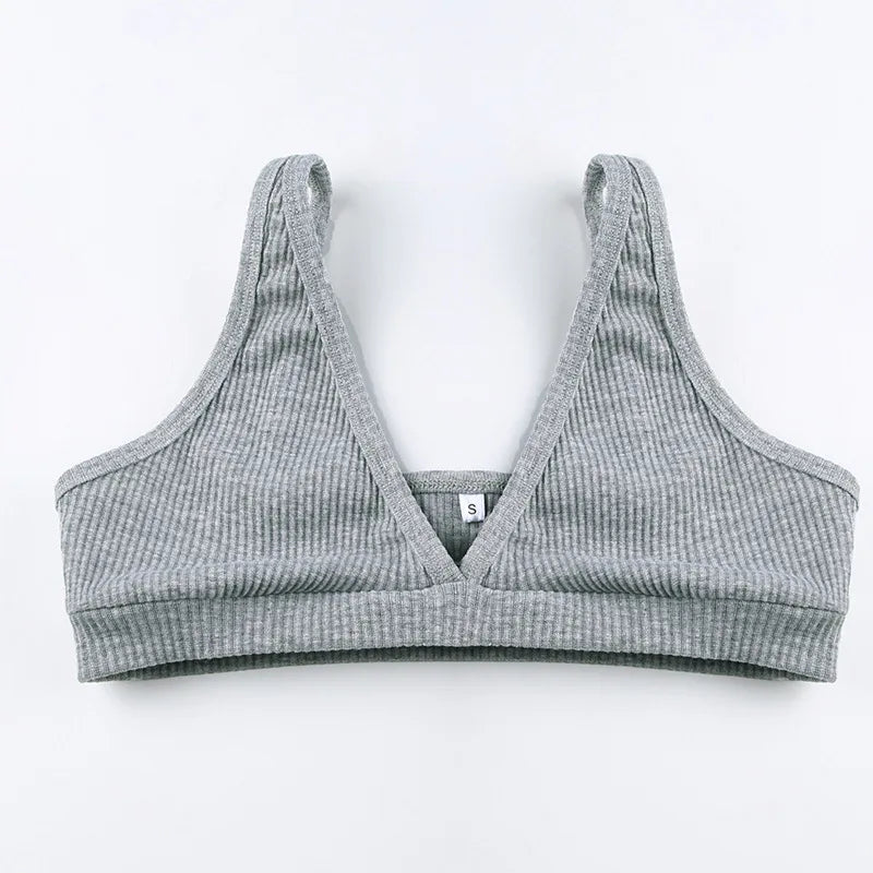 Ribbed Knit Loungewear - Two-Piece Set