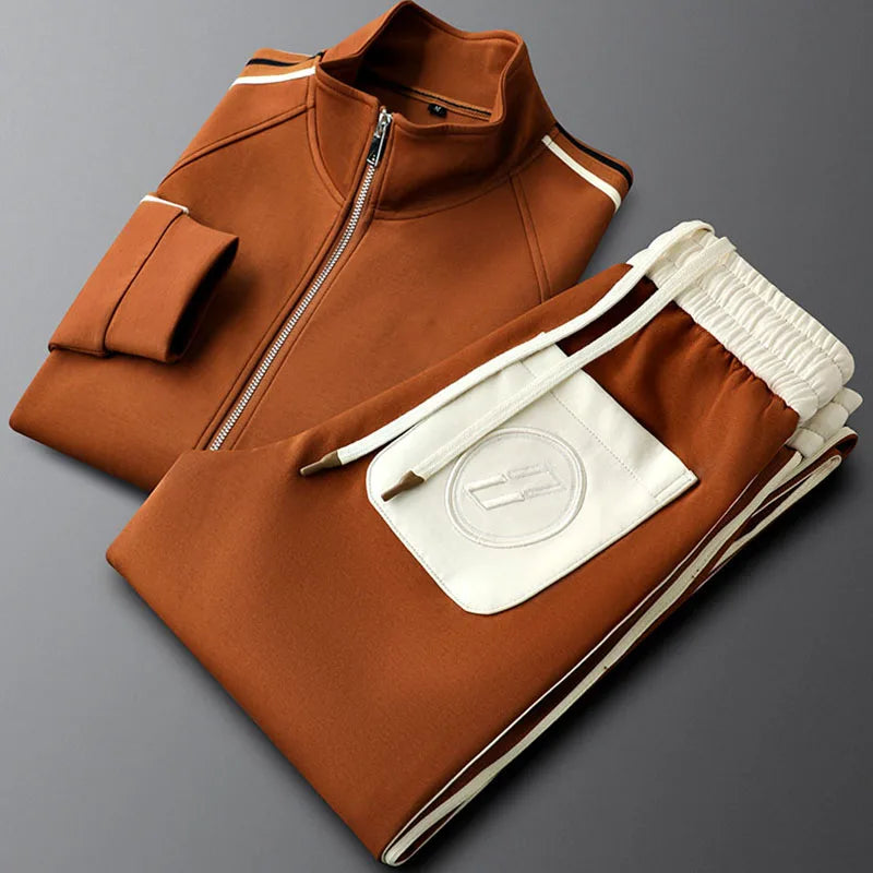 Zenith Premium Slim-Fit Zip Jacket & Joggers - Tracksuit Set
