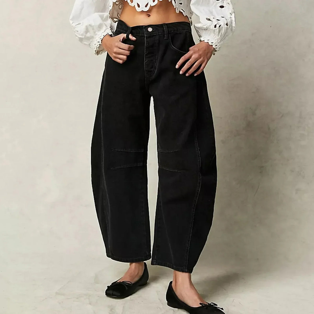 Wide-Leg Denim - Jeans
