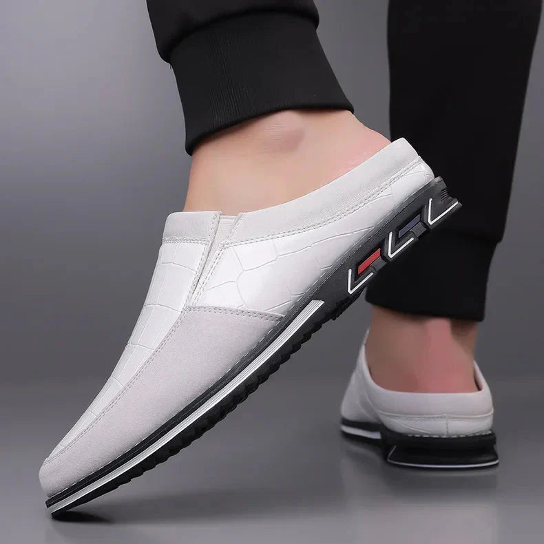 Cavari Leather Slip-On - Mules