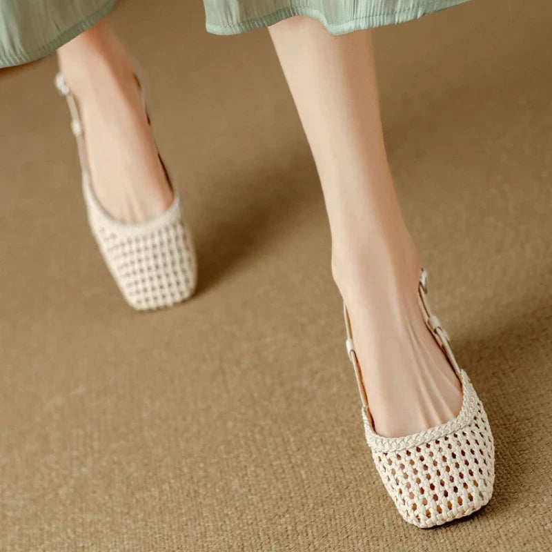 Woven Leather - Heels