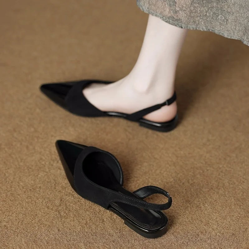 Cina Leather Slingback - Heels