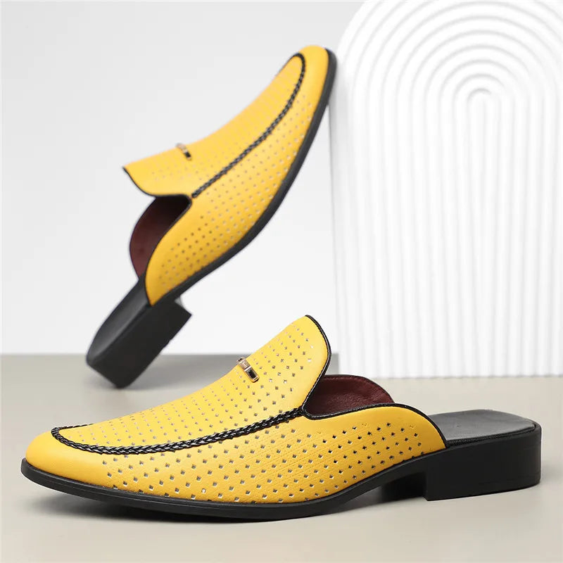 Genuine Leather Slip-On - Mules