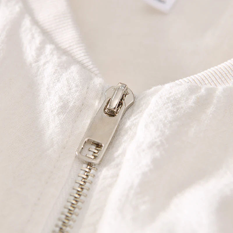 Linen-Blend Bomber - Bomber Jacket