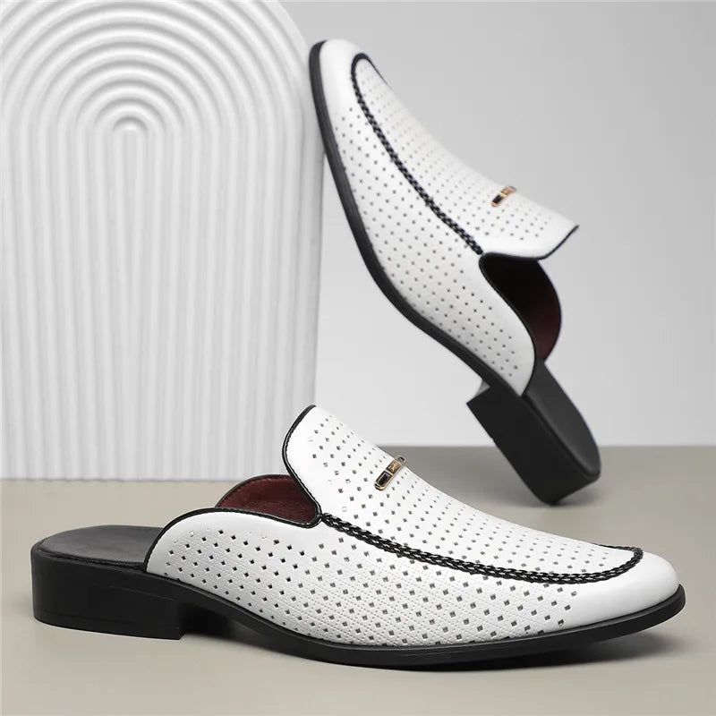 Genuine Leather Slip-On - Mules