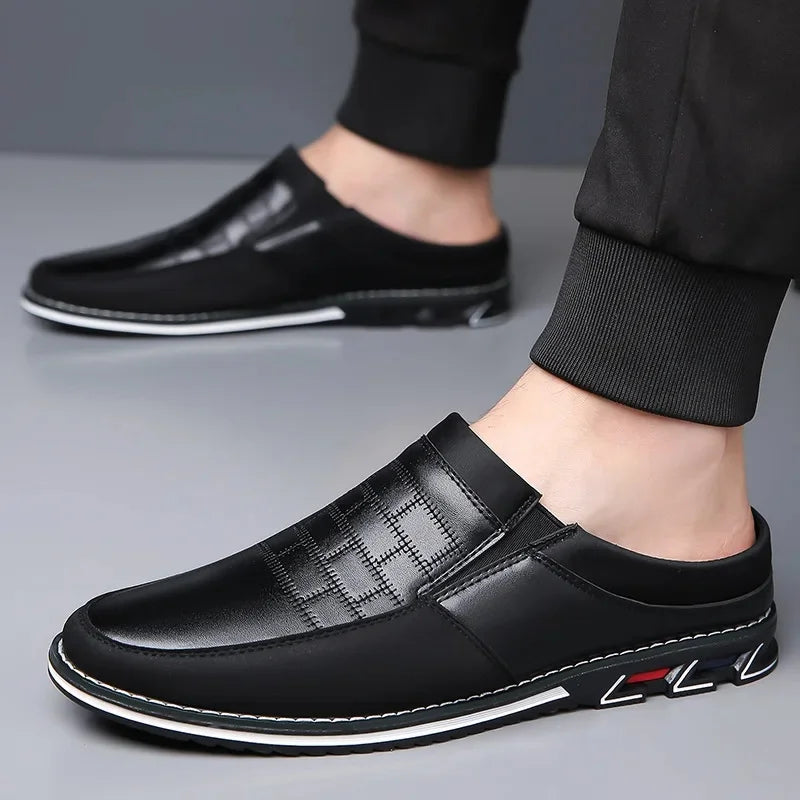 Cavari Leather Slip-On - Mules