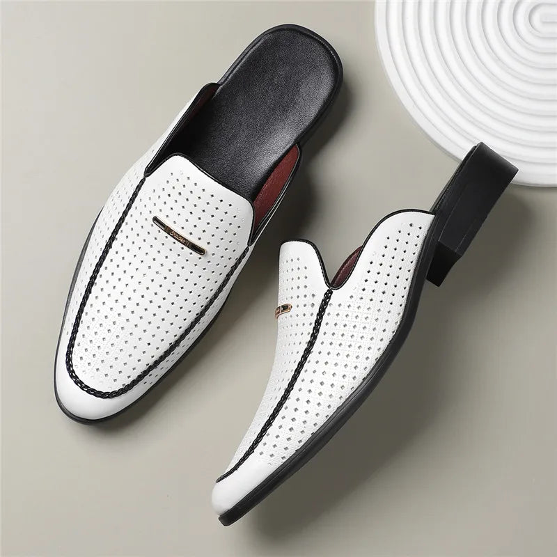 Genuine Leather Slip-On - Mules