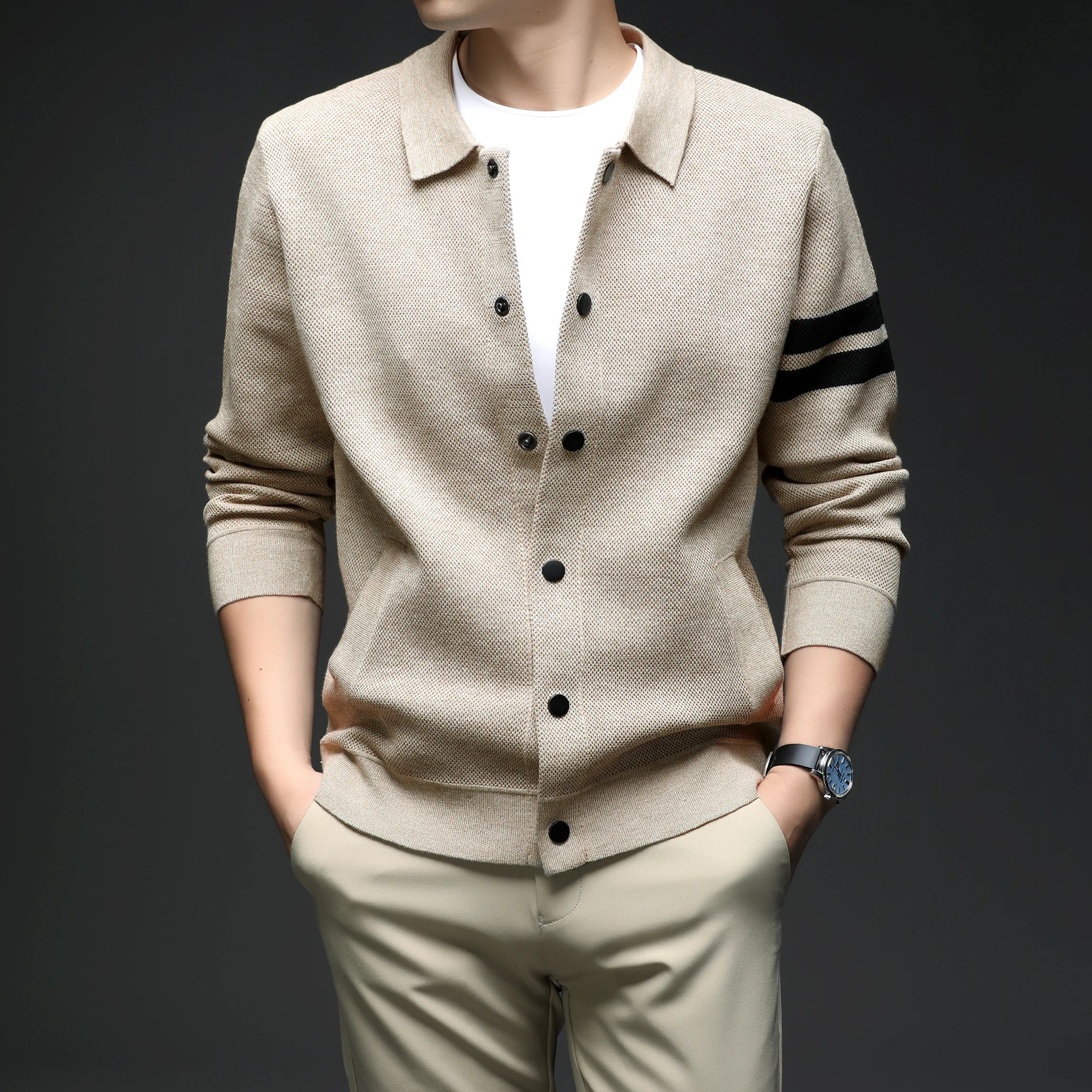 Vienna Striped Knit - Cardigan