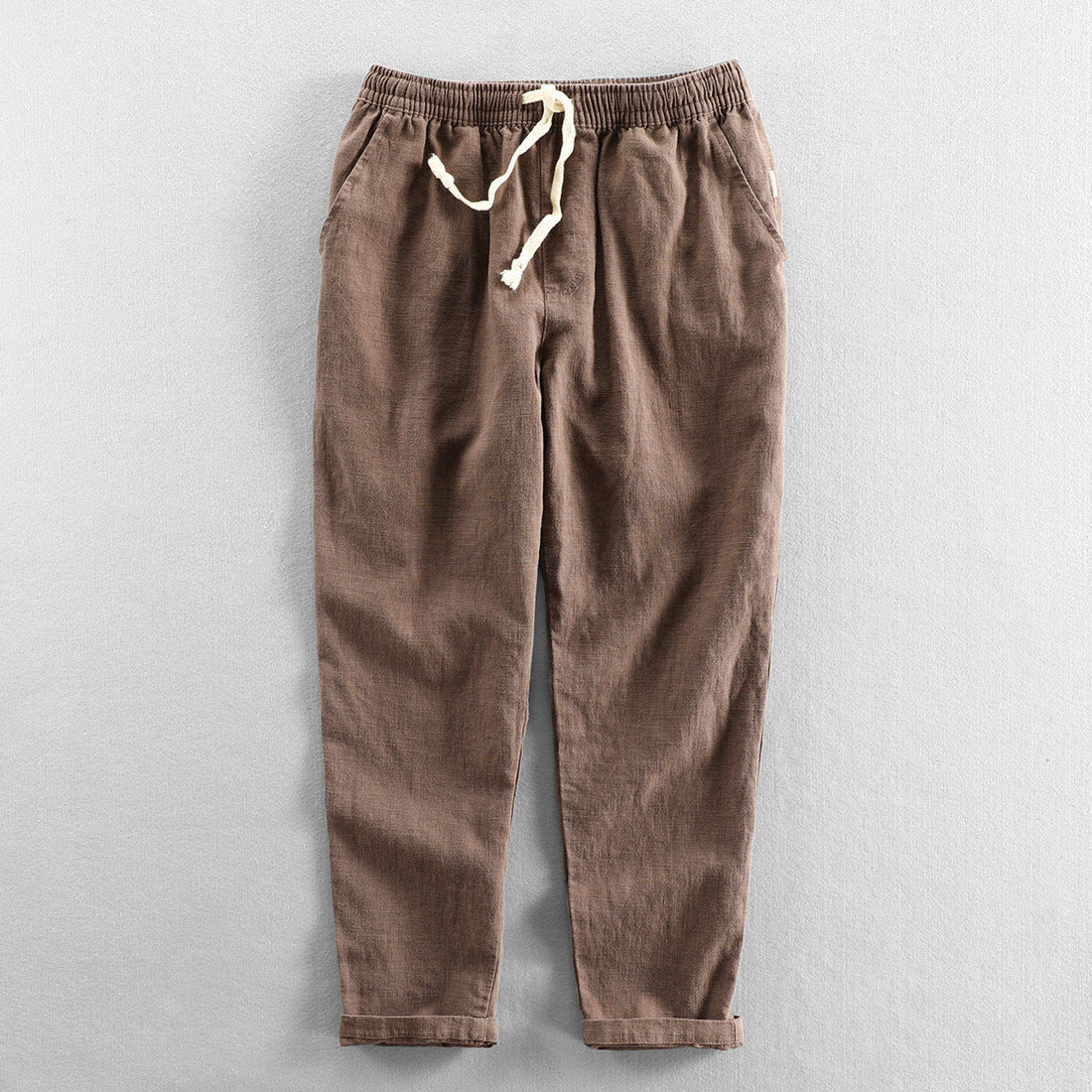 Linen Tailored Straight-Leg - Trousers