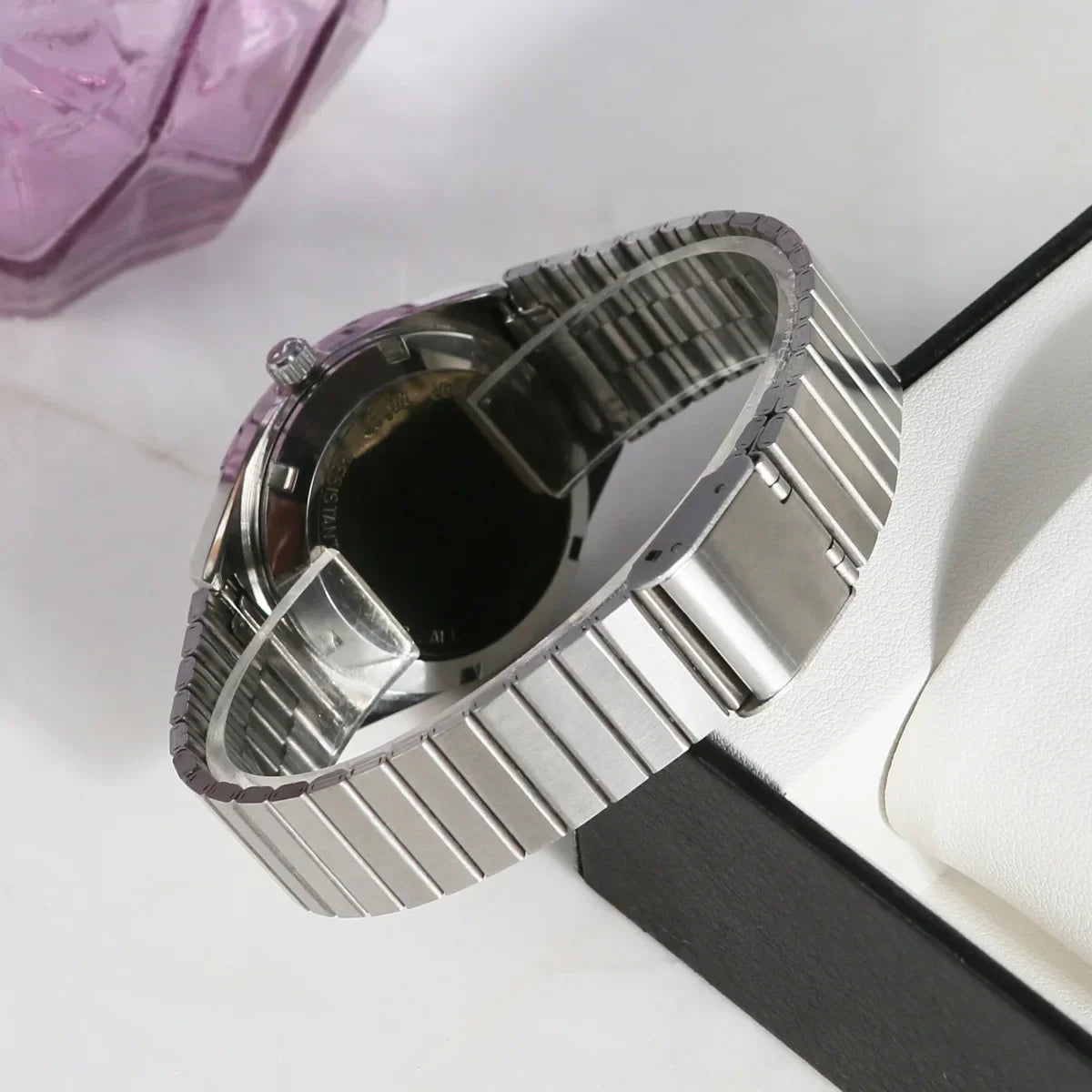 Minimalist Black Leather Strap - Watch