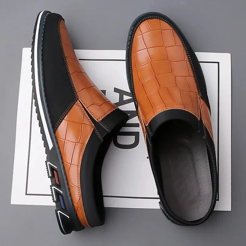 Cavari Leather Slip-On - Mules