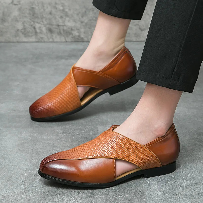 Genuine Leather Slip-On - Loafers